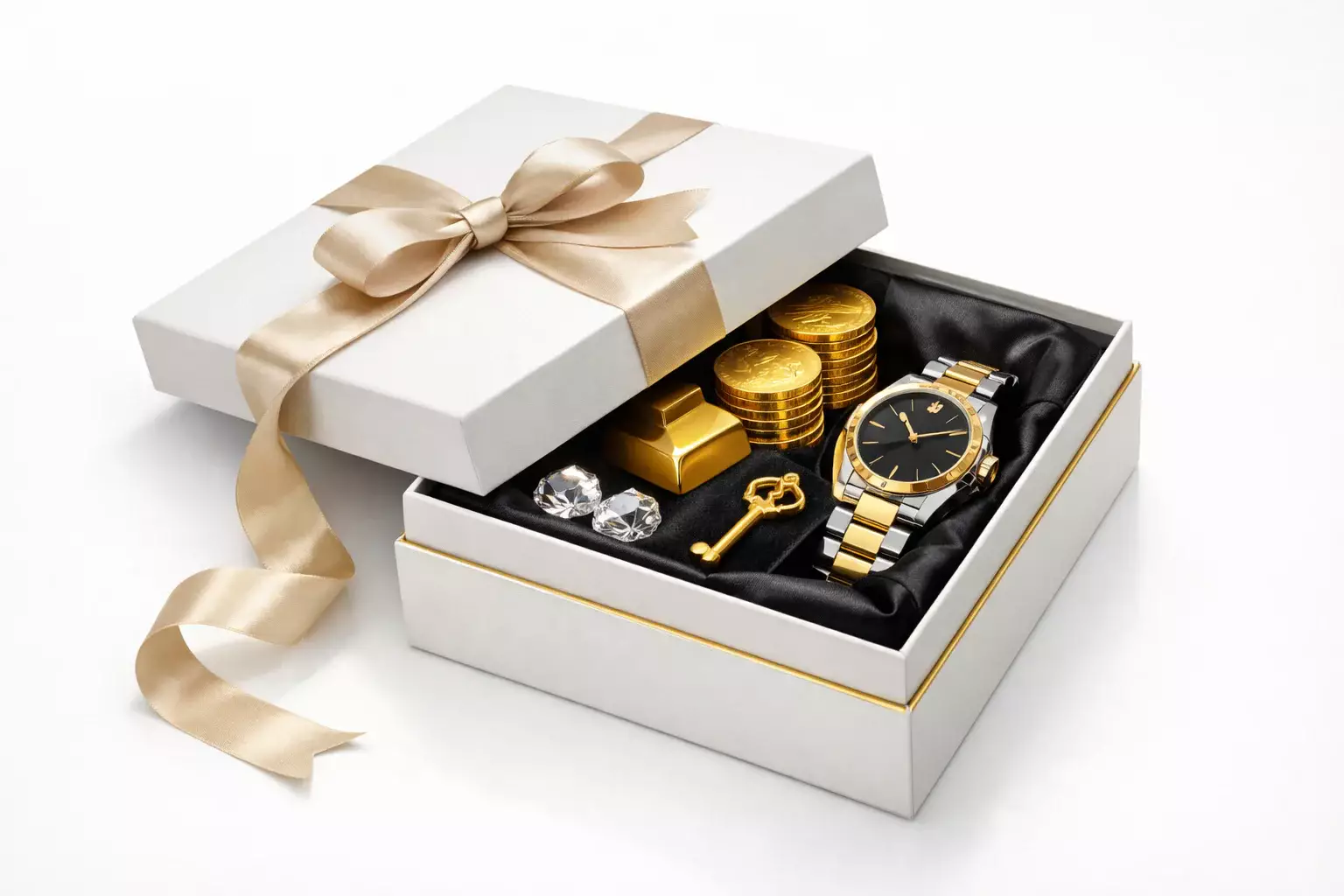 Willkommensgeschenk-Konzept mit eleganter Verpackung