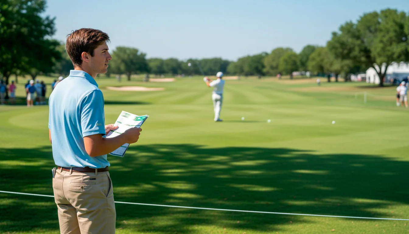 Einsteiger beobachtet ein Golfturnier vom Zuschauerbereich – Golf Wetten für Anfänger