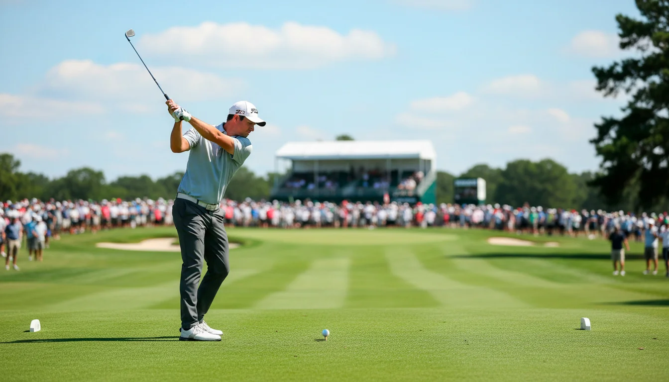 Golfspieler am Abschlag bei der PGA Championship – PGA Championship Wetten